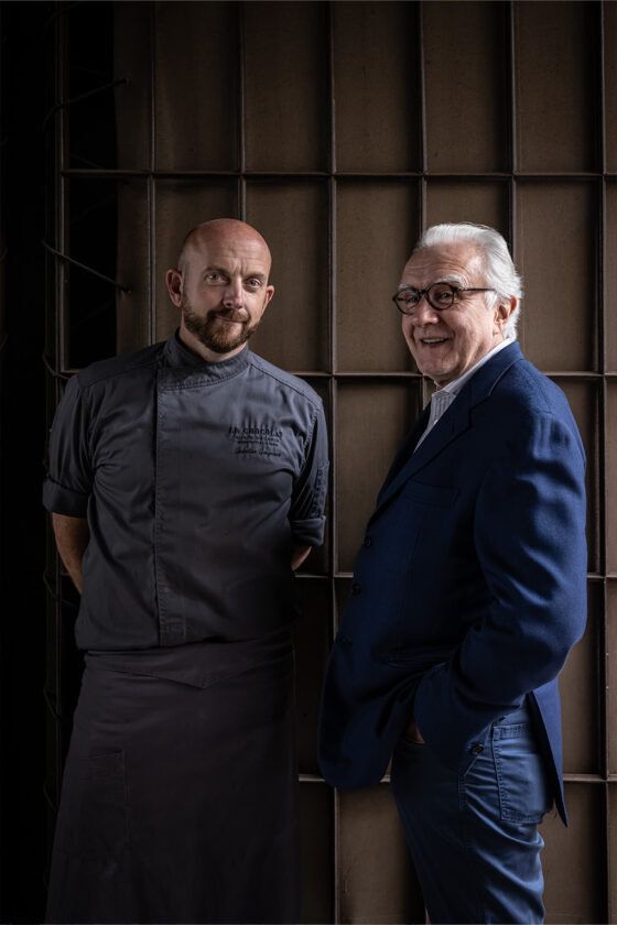Chef Alain Ducasse et Quentin Francis Gaigneux, chef chocolatier torréfacteur